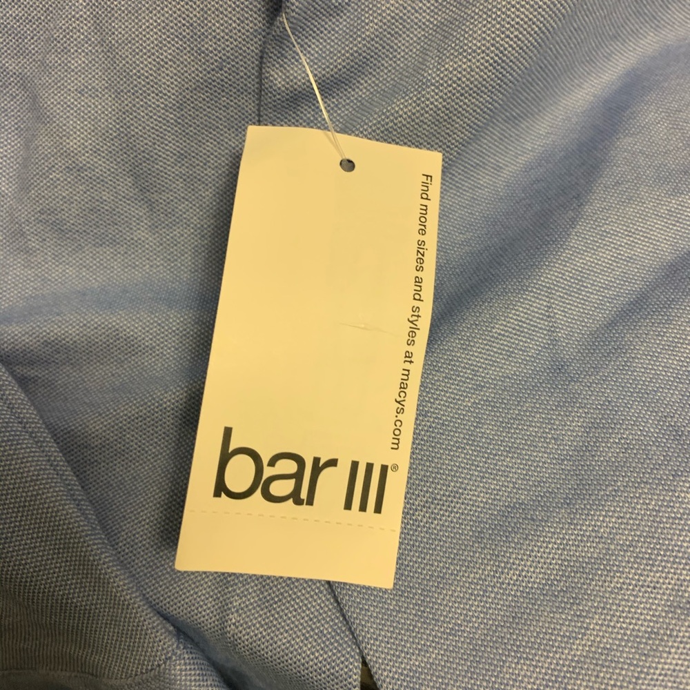 Bar III solid knit long sleeve dress shirt NWT